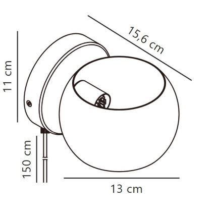 Nordlux - Foco de parede ajustável BELIR 1xG9/5W/230V bege