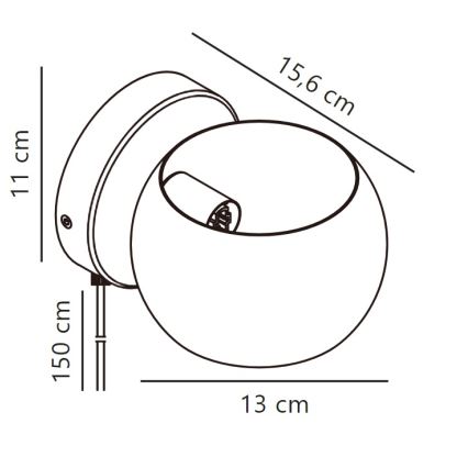 Nordlux - Foco de parede ajustável BELIR 1xG9/5W/230V branco