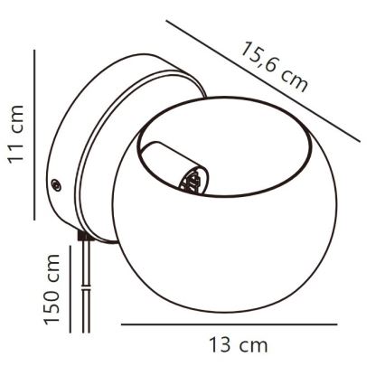 Nordlux - Foco de parede ajustável BELIR 1xG9/5W/230V verde