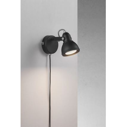 Nordlux - Foco de parede ASLAK 1xGU10/35W/230V preto