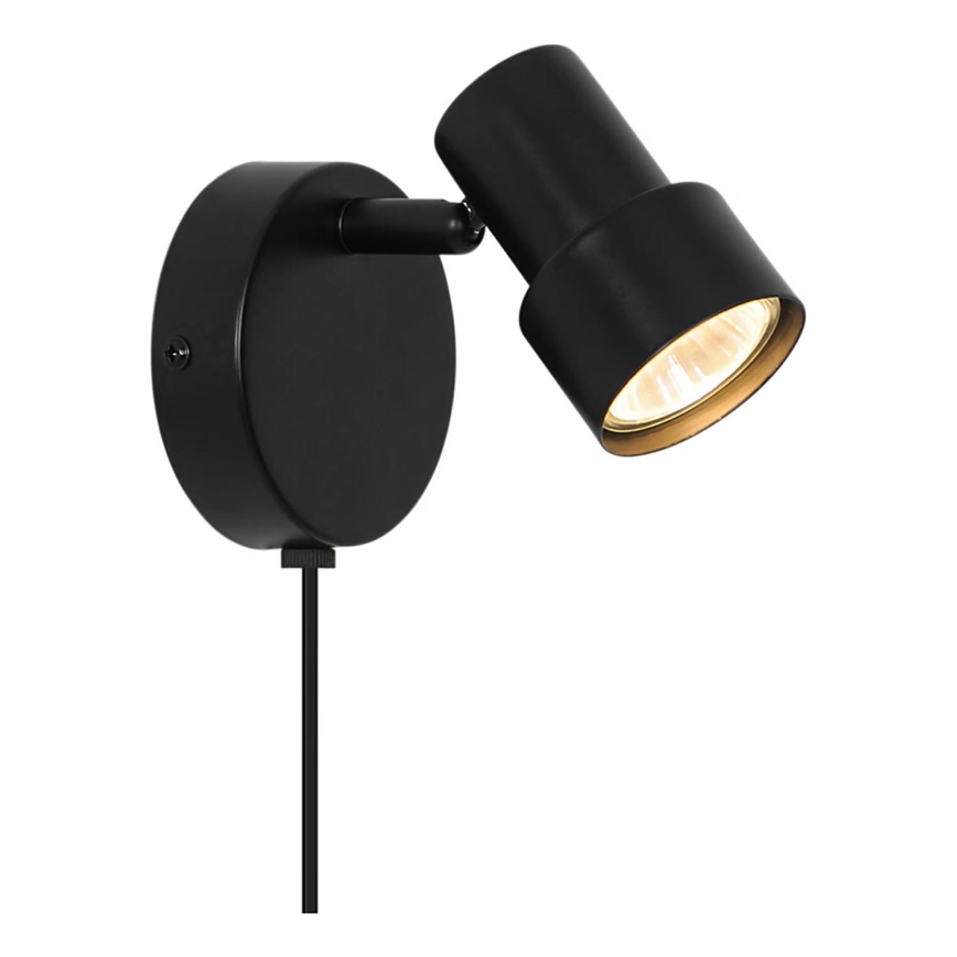 Nordlux - Foco de parede BOSTON 1xGU10/5W/230V preto