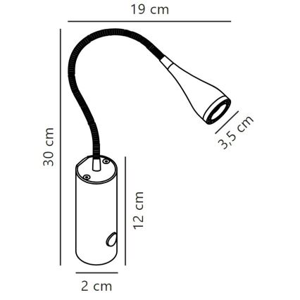 Nordlux - Foco de parede LED MENTO LED/3W/230V branco