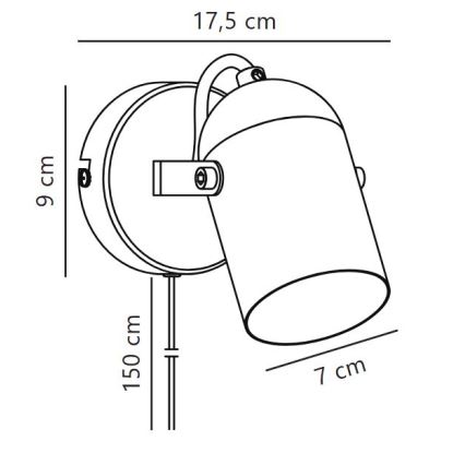 Nordlux - Foco de parede LOTUS 1xE14/40W/230V