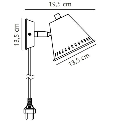 Nordlux - Foco de parede PINE 1xGU10/15W/230V