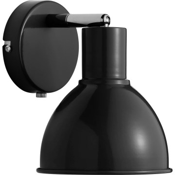 Nordlux - Foco de parede POP 1xE27/18W/230V preto/cromado brilhante