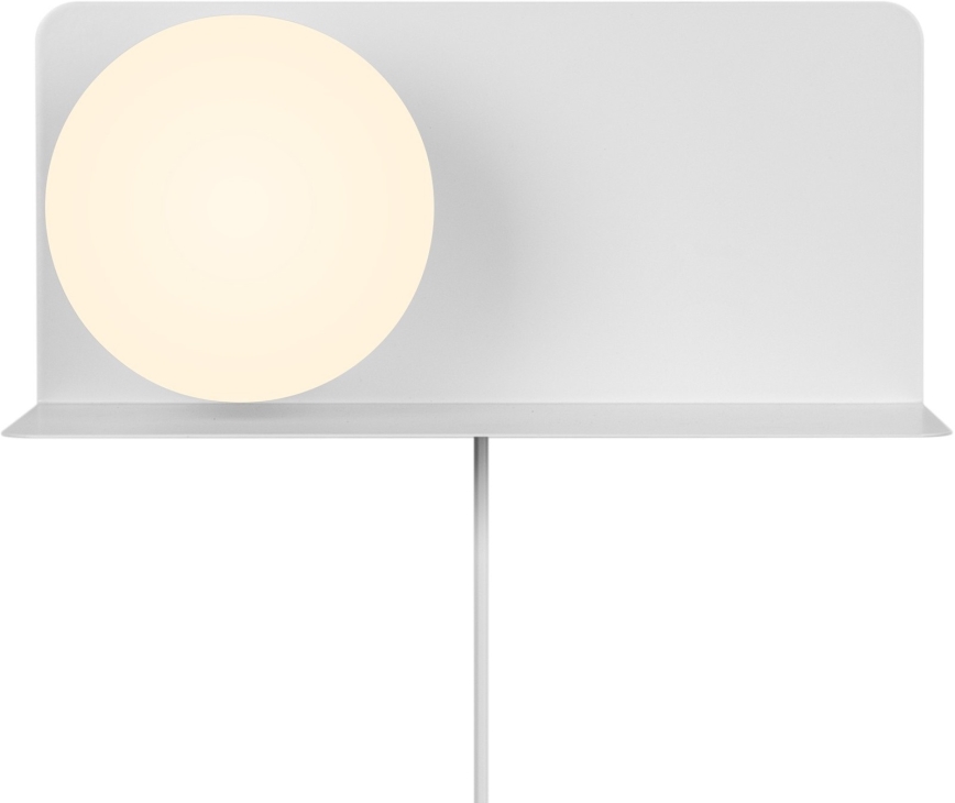 Nordlux - Iluminação de parede com prateleira LILIBETH 1xE14/25W/230V branco