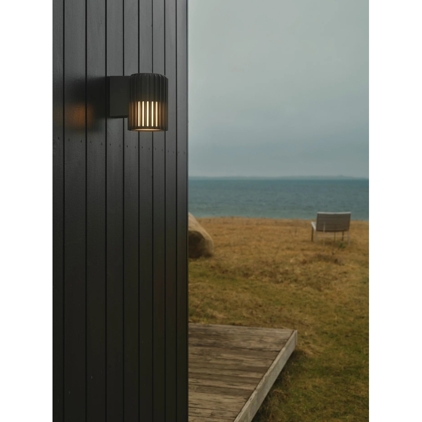 Nordlux - Iluminação de parede exterior ALUDRA 1xE27/15W/230V antracite