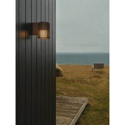 Nordlux - Iluminação de parede exterior ALUDRA 1xE27/15W/230V castanho