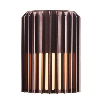 Nordlux - Iluminação de parede exterior ALUDRA 1xE27/15W/230V castanho