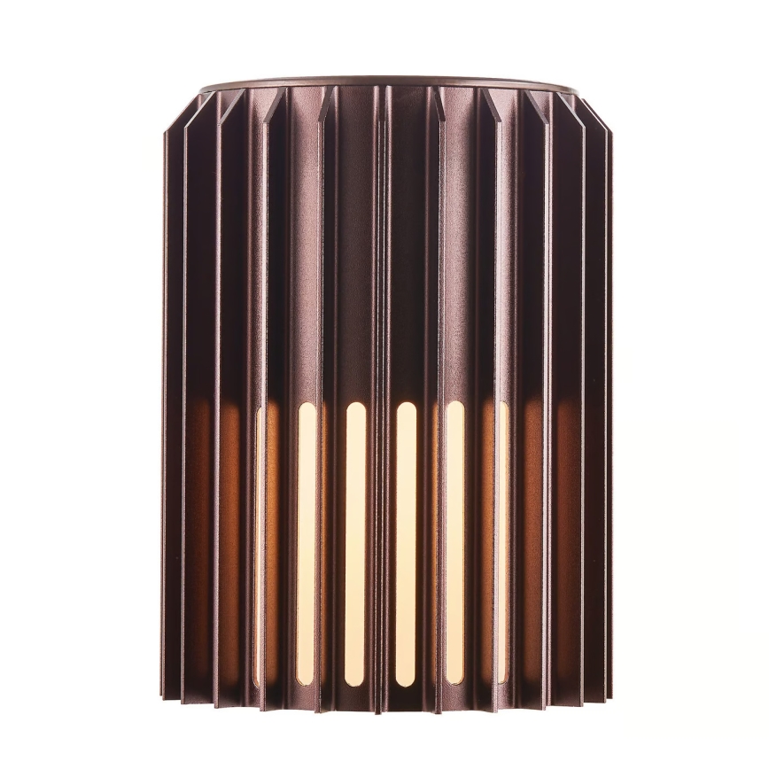Nordlux - Iluminação de parede exterior ALUDRA 1xE27/15W/230V castanho