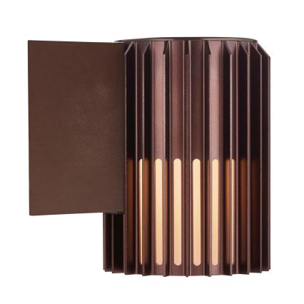 Nordlux - Iluminação de parede exterior ALUDRA 1xE27/15W/230V castanho