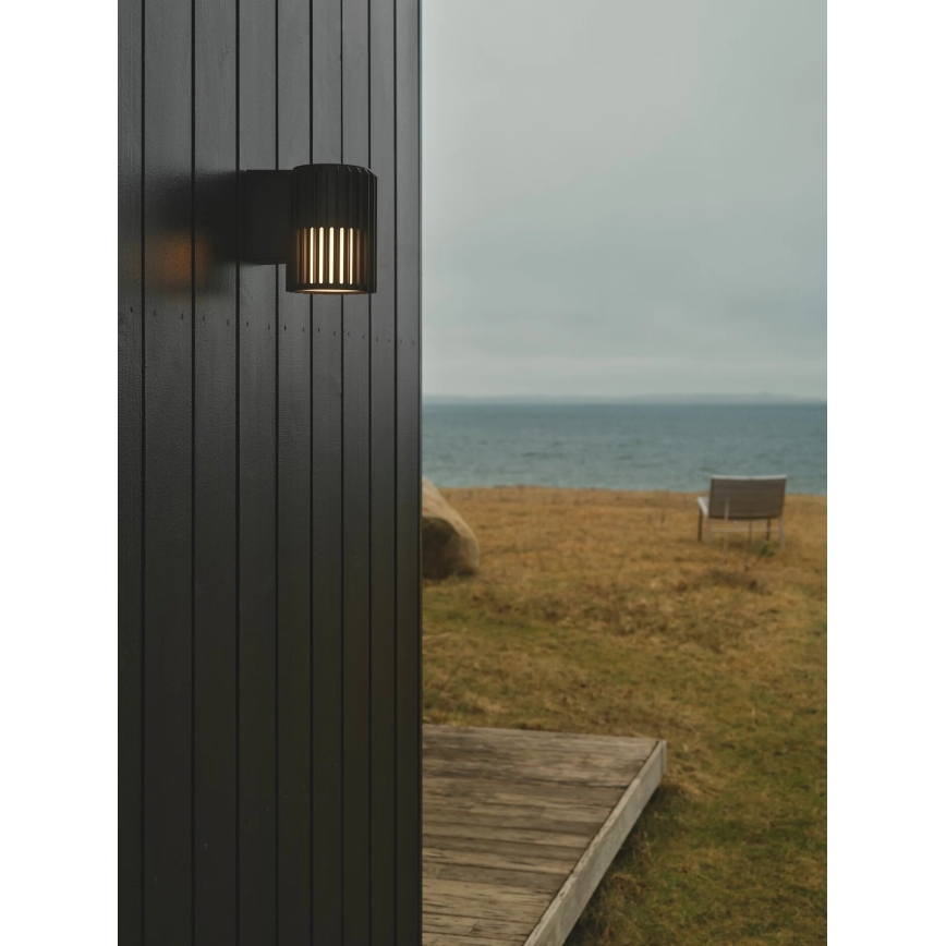 Nordlux - Iluminação de parede exterior ALUDRA 1xE27/15W/230V preto