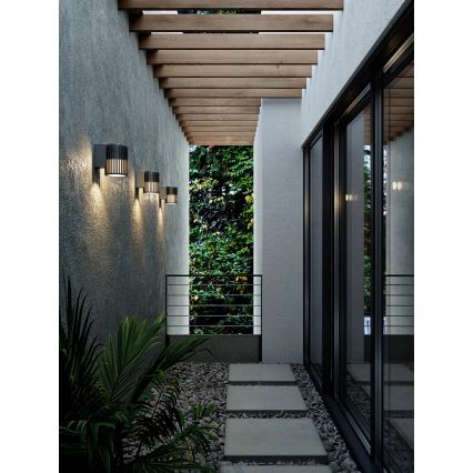 Nordlux - Iluminação de parede exterior ALUDRA 1xE27/15W/230V preto
