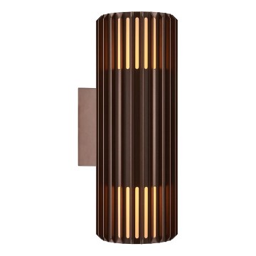 Nordlux - Iluminação de parede exterior ALUDRA 2xE27/15W/230V IP54 castanho