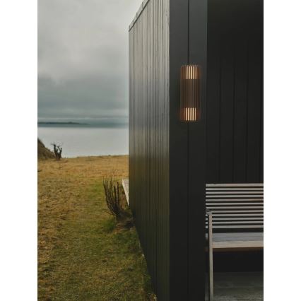 Nordlux - Iluminação de parede exterior ALUDRA 2xE27/15W/230V IP54 castanho