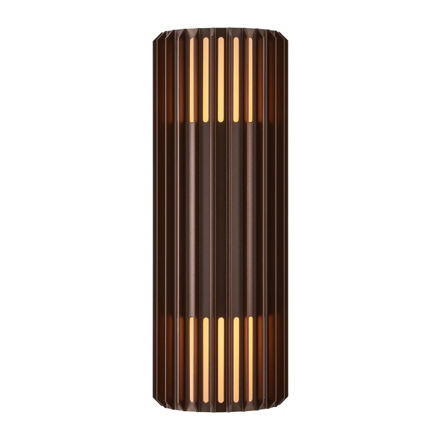 Nordlux - Iluminação de parede exterior ALUDRA 2xE27/15W/230V IP54 castanho