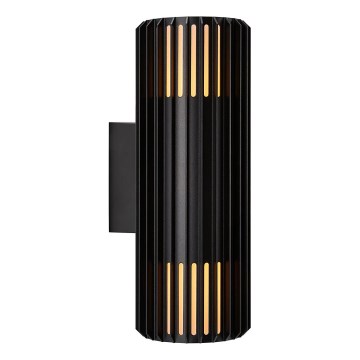 Nordlux - Iluminação de parede exterior ALUDRA 2xE27/15W/230V IP54 preto
