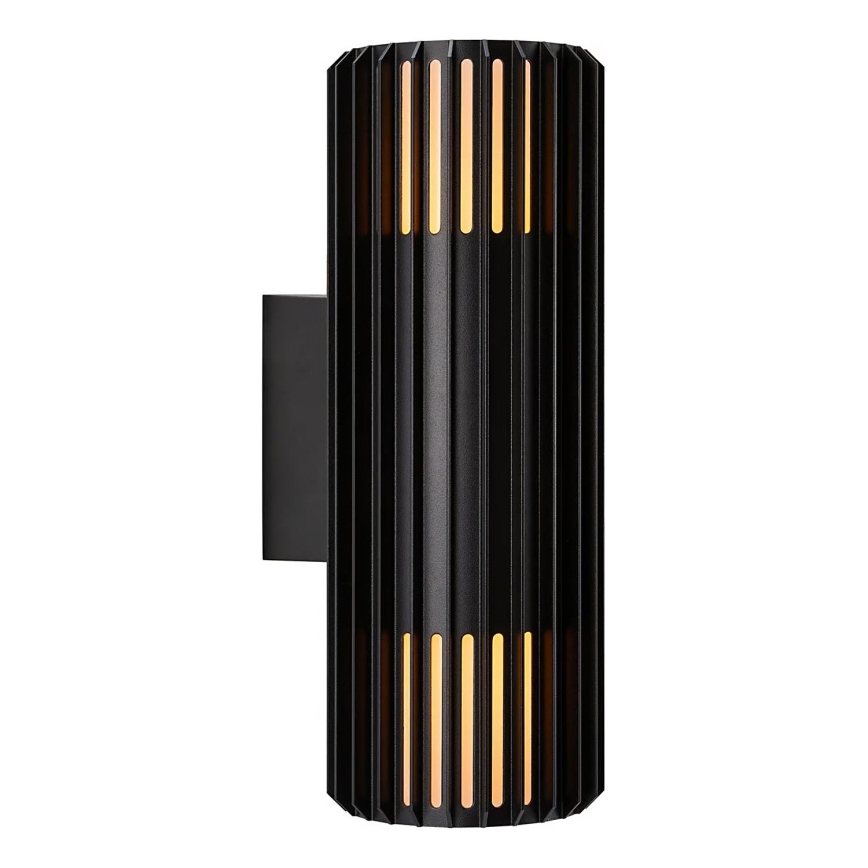 Nordlux - Iluminação de parede exterior ALUDRA 2xE27/15W/230V IP54 preto