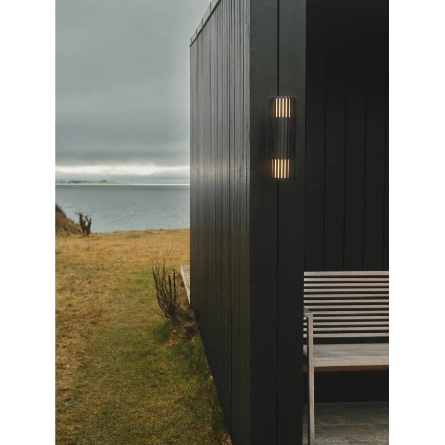 Nordlux - Iluminação de parede exterior ALUDRA 2xE27/15W/230V IP54 preto