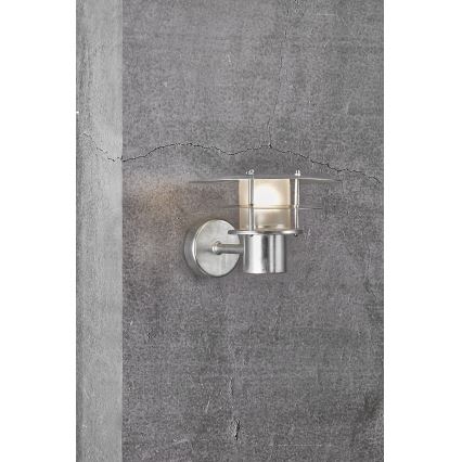 Nordlux - Iluminação de parede exterior BASTIA 1xE14/12W/230V IP54 cromado mate