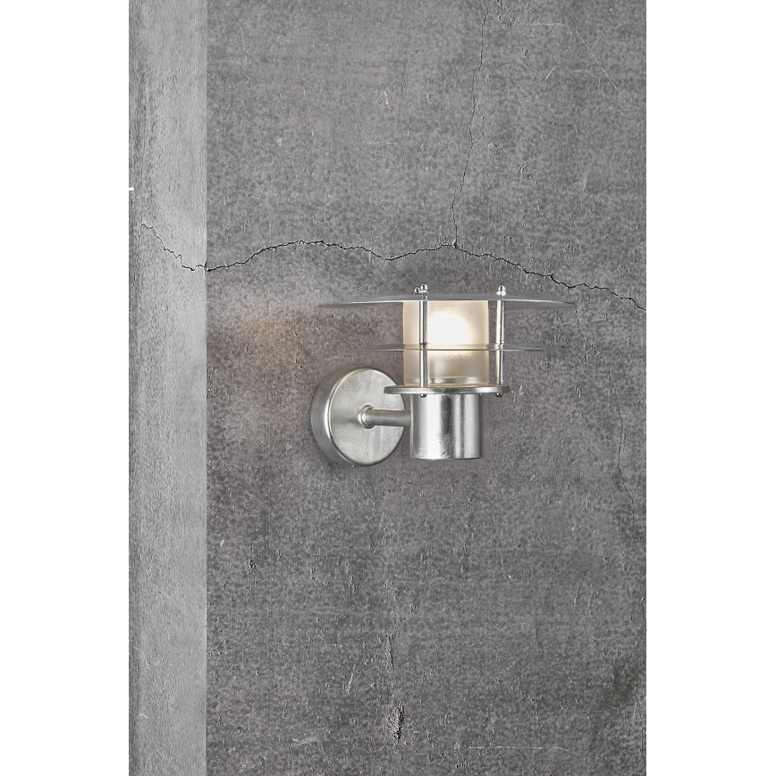 Nordlux - Iluminação de parede exterior BASTIA 1xE14/12W/230V IP54 cromado mate