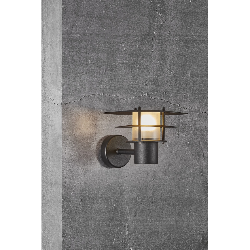 Nordlux - Iluminação de parede exterior BASTIA 1xE14/12W/230V IP54 preto