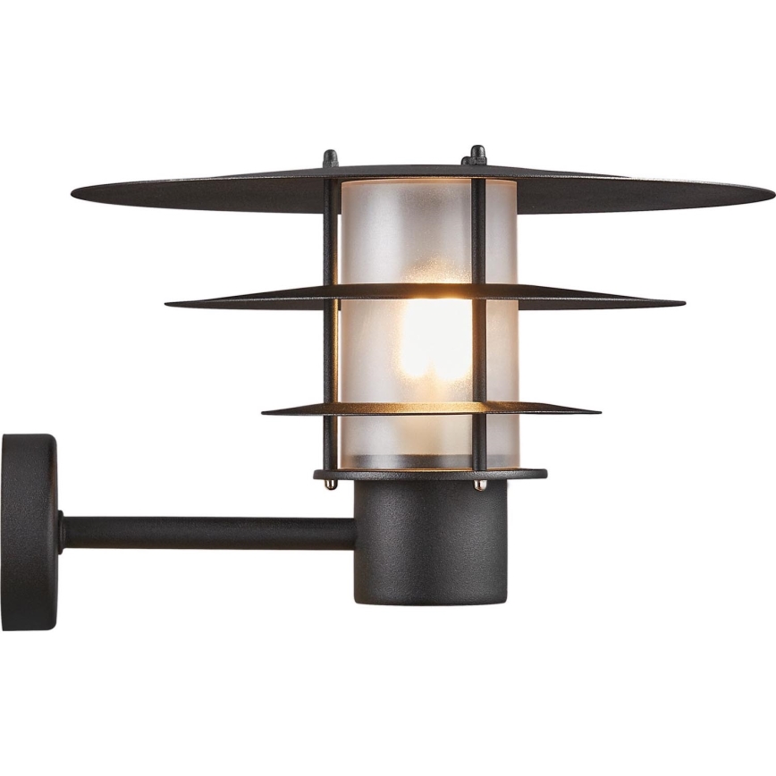 Nordlux - Iluminação de parede exterior BASTIA 1xE27/20W/230V IP54 preto