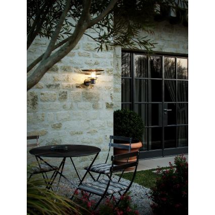 Nordlux - Iluminação de parede exterior BASTIA 1xE27/20W/230V IP54 preto