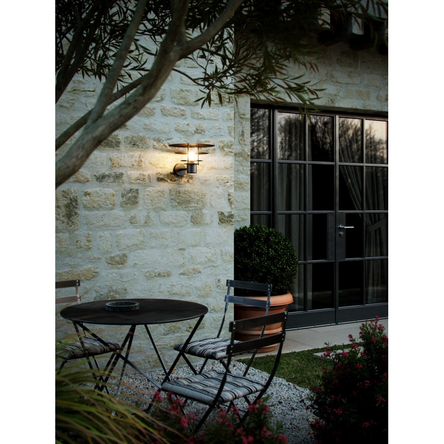 Nordlux - Iluminação de parede exterior BASTIA 1xE27/20W/230V IP54 preto