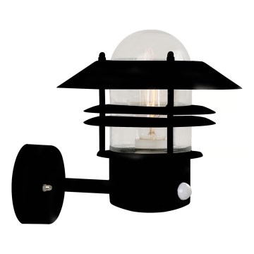 Nordlux - Iluminação de parede exterior com sensor BLOKHUS 1xE27/60W/230V IP54