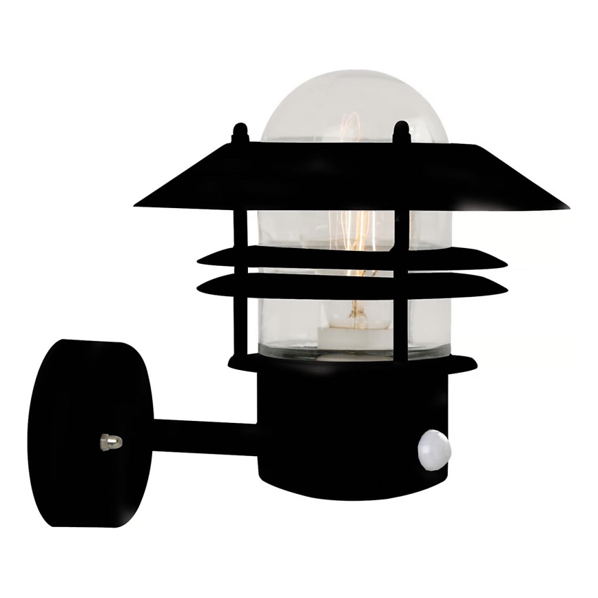 Nordlux - Iluminação de parede exterior com sensor BLOKHUS 1xE27/60W/230V IP54
