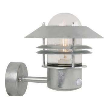 Nordlux - Iluminação de parede exterior com sensor BLOKHUS 1xE27/60W/230V IP54