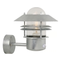 Nordlux - Iluminação de parede exterior com sensor BLOKHUS 1xE27/60W/230V IP54 prateado