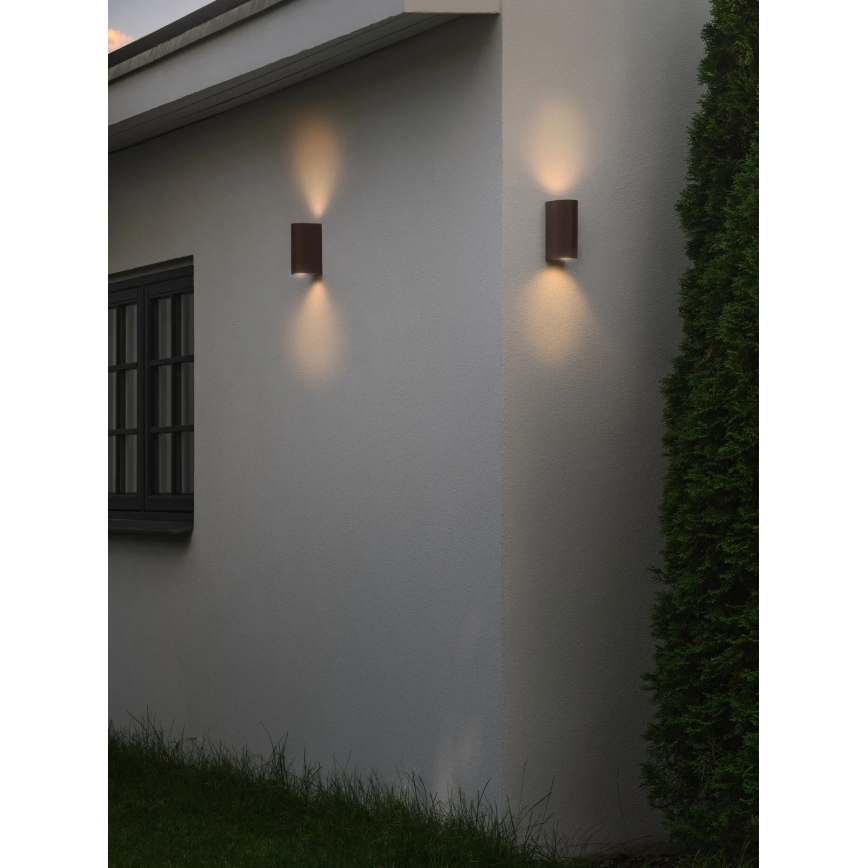 Nordlux - Iluminação de parede exterior DION 2xGU10/25W/230V IP44 rezavá