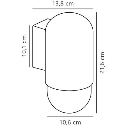 Nordlux - Iluminação de parede exterior HEKA 1xE27/60W/230V IP54 bege