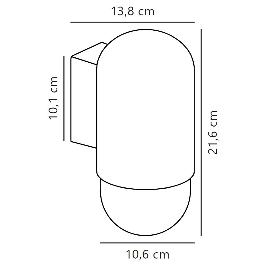 Nordlux - Iluminação de parede exterior HEKA 1xE27/60W/230V IP54 bege