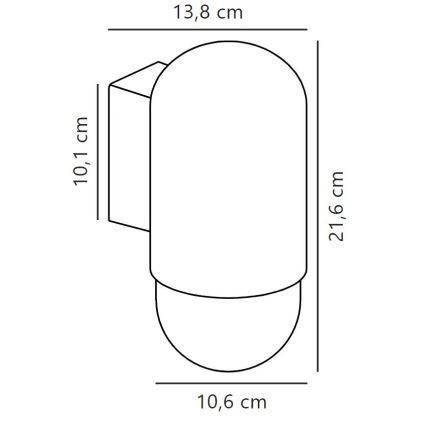 Nordlux - Iluminação de parede exterior HEKA 1xE27/60W/230V IP54 preto