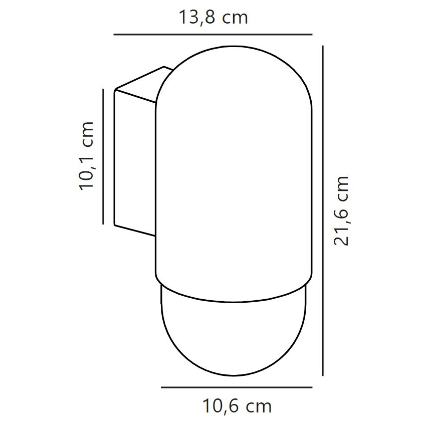 Nordlux - Iluminação de parede exterior HEKA 1xE27/60W/230V IP54 preto