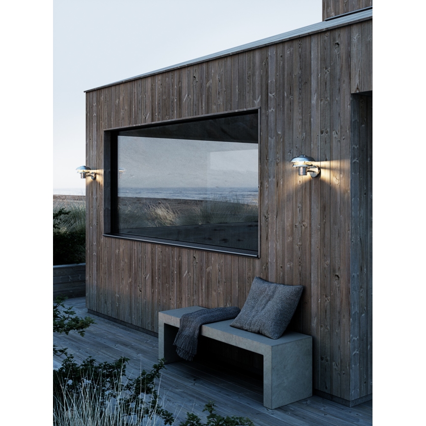 Nordlux - Iluminação de parede exterior KURNOS 1xE14/12W/230V IP54 cromado mate