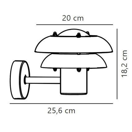 Nordlux - Iluminação de parede exterior KURNOS 1xE14/12W/230V IP54 cromado mate