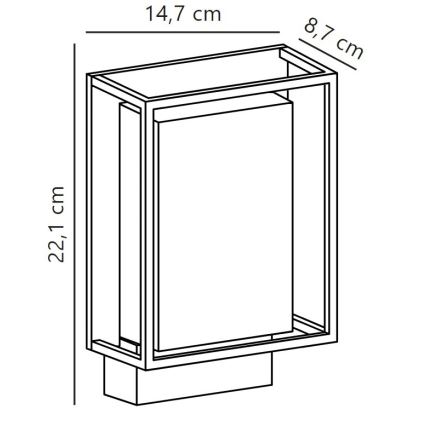 Nordlux - Iluminação de parede exterior LED NESTOR LED/8W/230V IP44