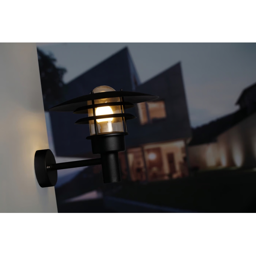 Nordlux - Iluminação de parede exterior LONSTRUP 1xE27/60W/230V IP44 preto