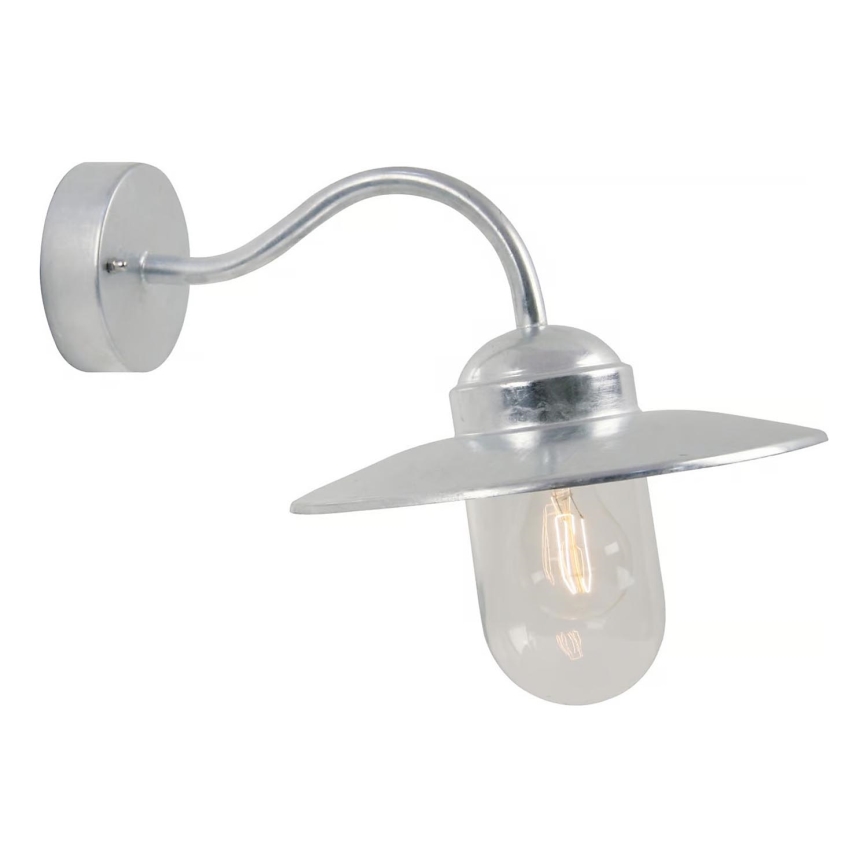 Nordlux - Iluminação de parede exterior LUXEMBOURG 1xE27/60W/230V IP54 prateado