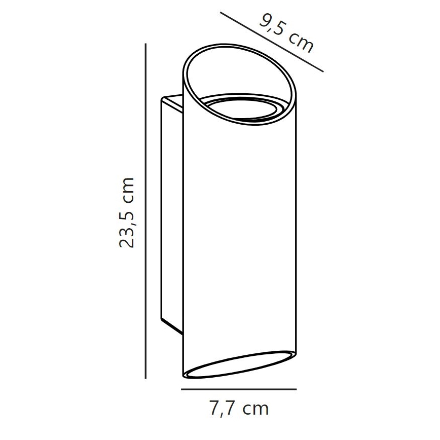 Nordlux - Iluminação de parede exterior NICO 2xGU10/35W/230V IP54 antracite