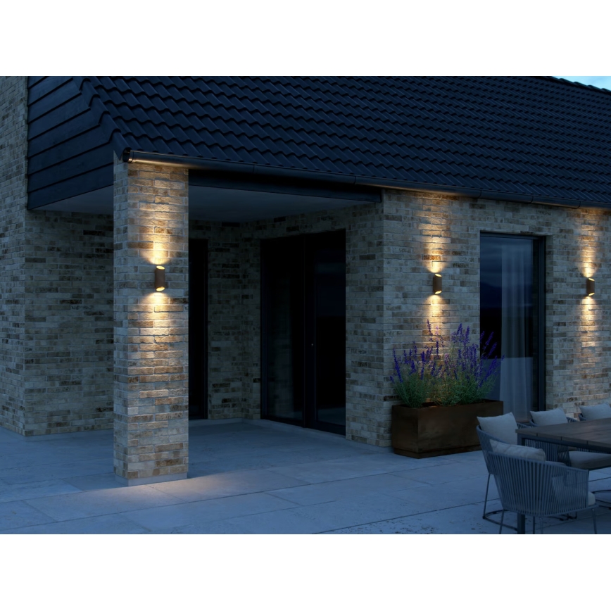 Nordlux - Iluminação de parede exterior NIKO 2xGU10/35W/230V IP54