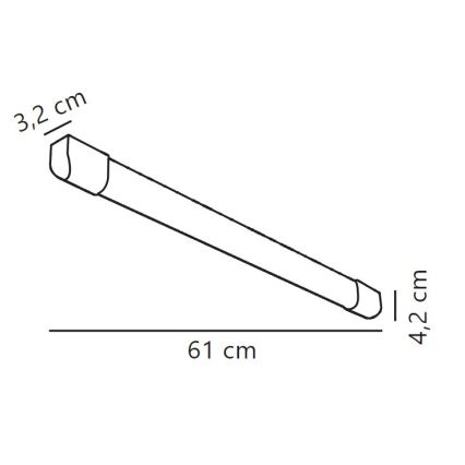 Nordlux - Iluminação LED fluorescente ARLINGTON LED/10W/230V 61 cm