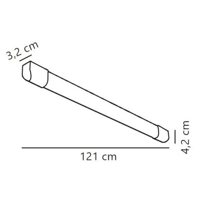 Nordlux - Iluminação LED fluorescente ARLINGTON LED/18W/230V 121 cm