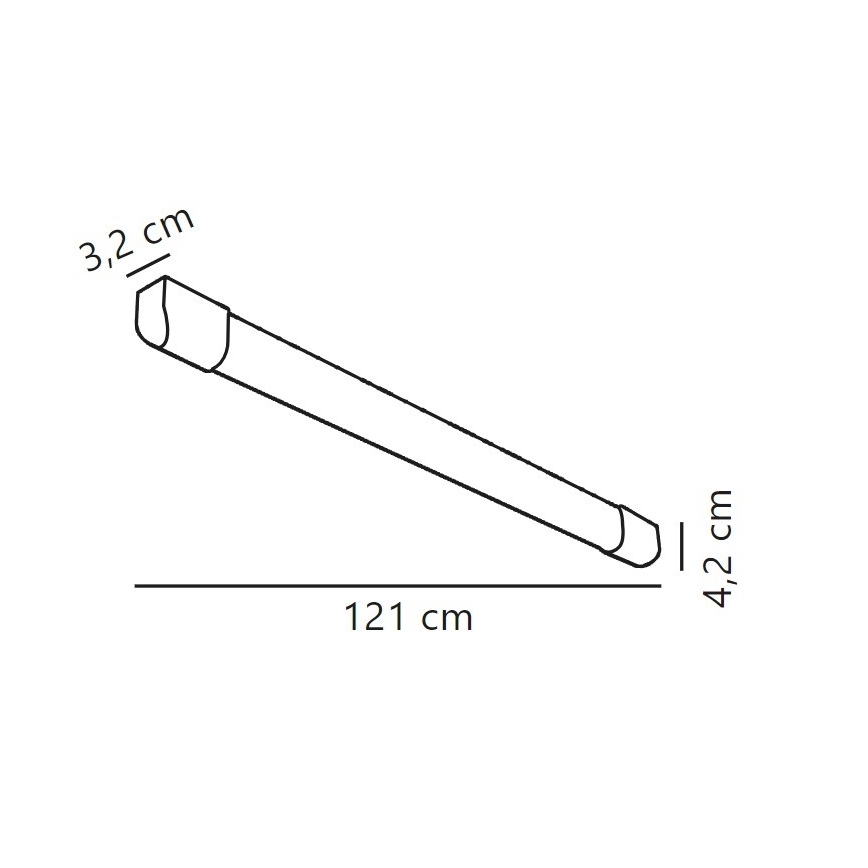 Nordlux - Iluminação LED fluorescente ARLINGTON LED/18W/230V 121 cm