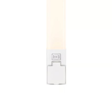 Nordlux - Iluminação LED para espelho de casa de banho com tomada integrada SJAVER LED/15W/230V IP44 60 cm branca
