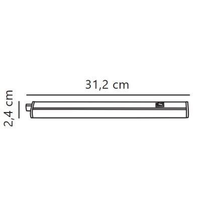 Nordlux - Iluminação para armário de cozinha LED LATONA LED/4W/230V 3000/4000K  31,2 cm